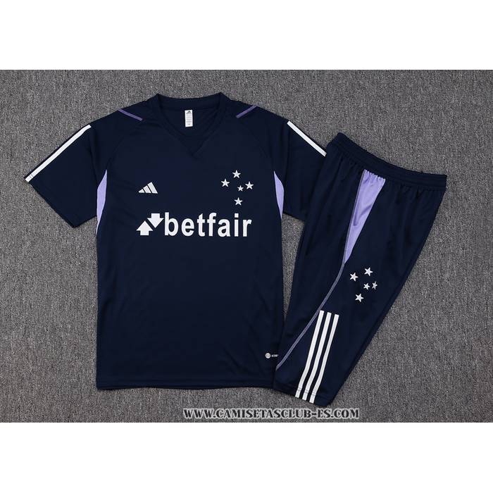 Chandal del Cruzeiro 23-24 Manga Corta Azul - Pantalon Corto